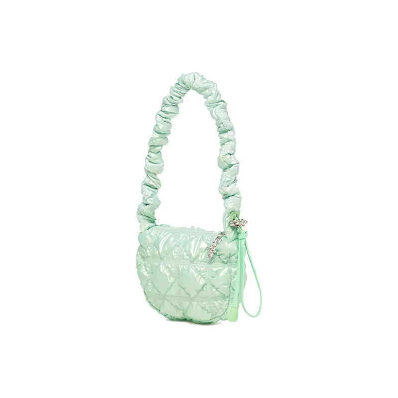 CARLYN Nylon Spell PU Cloud Bag, Handbag, Shoulder Bag Unisex Neon Green-2
