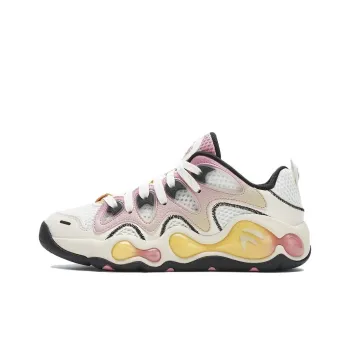 FILA FUSION Anti Slip Wear Resistant Low Top Basketball Shoes Women's White Pink