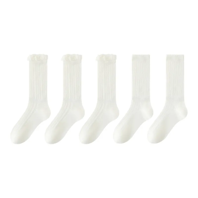 MIIOW Mid Calf Socks Women's 5 Pack-30