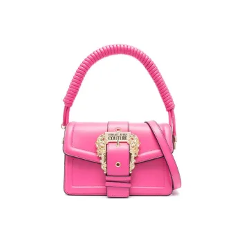 VERSACE JEANS COUTURE Polyurethane Resin Portable Crossbody Bag, Shoulder Bag Women's Pink