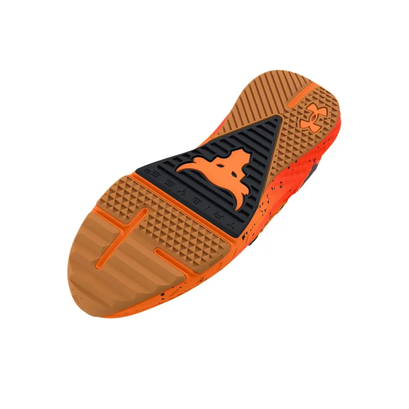 Under Armour Project Rock BSR 4 Cushioning Wear Resistant Low Top Training Shoes Men's Orange Black-4