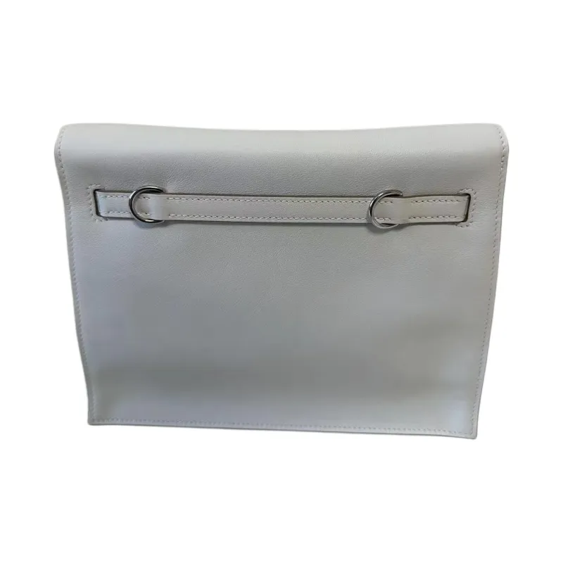HERMES Kelly Danse Swift Calfskin One Shoulder Crossbody Clutches Women's M4Gris Pale Cream Gray-1