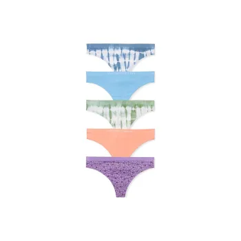 Victoria's Secret 5-Pack Seamless Thong Panties Fresh MixNew Neutrals Mi Underpants Women's 5 Pack Multicolor