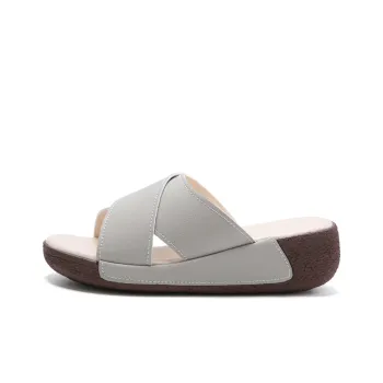 Reivanti Slip-Resistant Slide Slippers Women's Gray