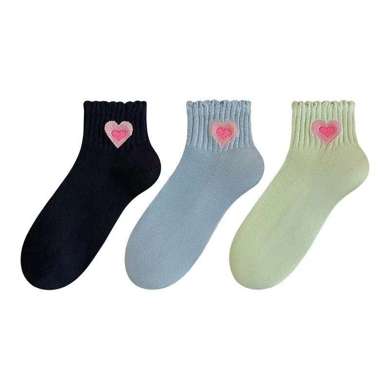 XXLLG Spring And Fall Short Socks Women's 3 Pack-6