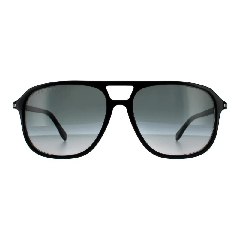 HUGO BOSS Plastic Aviator Sunglasses Men's Black-1