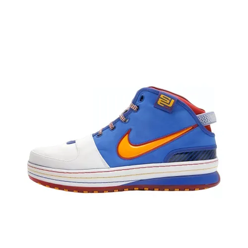 Nike Lebron 6 Vintage Basketball Shoes Men Mid-Top White/Blue