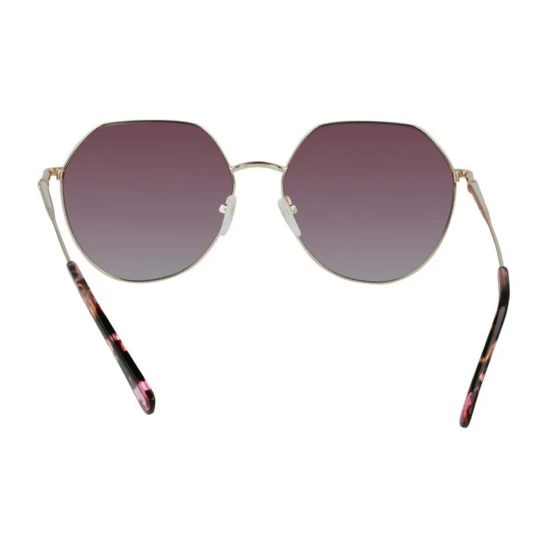 LONGCHAMP Irregular Shape Sunglasses Women's Gold-4
