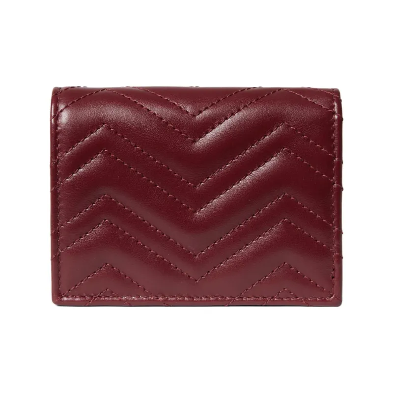 GUCCI GG Marmont Leather Wallet Women's Burgundy-5