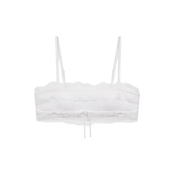 Victoria's Secret PINK FOR LOVE & LEMONS Dahlia Sleep Top/White Bra Women's White