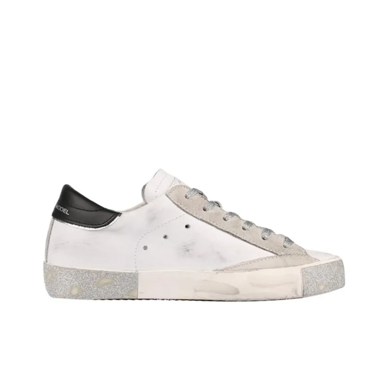 PHILIPPE MODEL Low Top Skateboard Shoes Women's White Gray-1