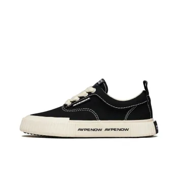 Aape Canvas Shoes Men Low Top Black/White/Army Green