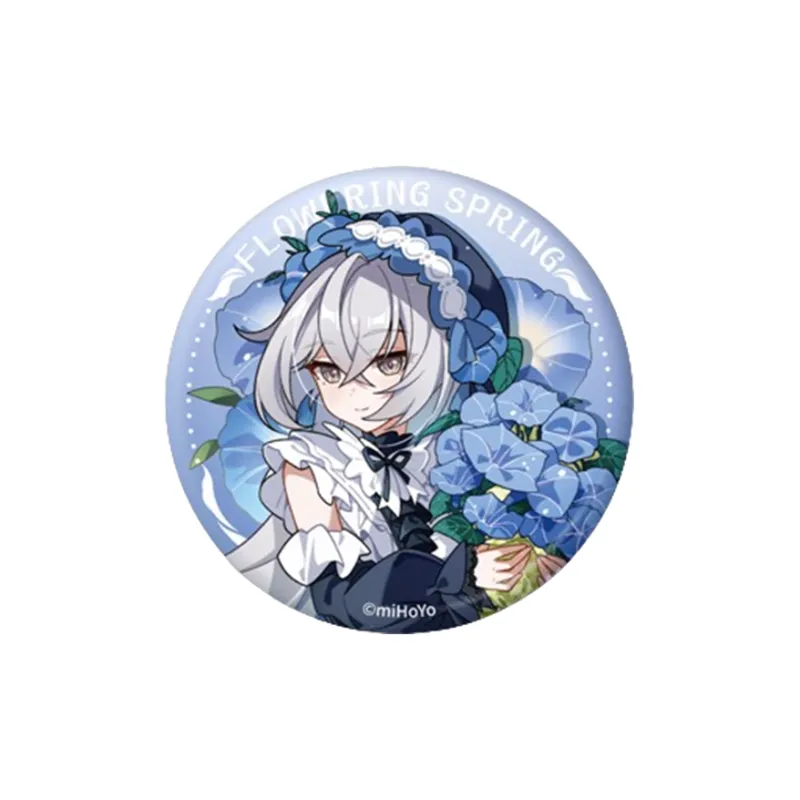 MIHOYO Honkai 3 Flower Festival Spring Glow Collection Tinplate Eliskaiana Badges-3