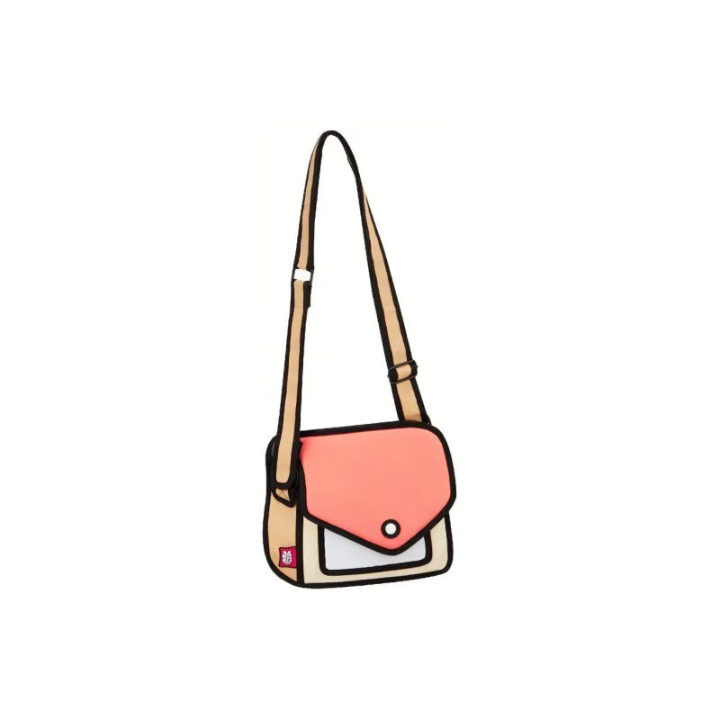 JumpFromPaper Polyester Fabric Shoulder Bag Regular Unisex Watermelon Red-2