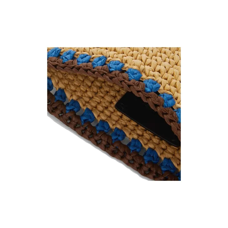 JIL SANDER Woven Raffia Open Top Crossbody Bag-3