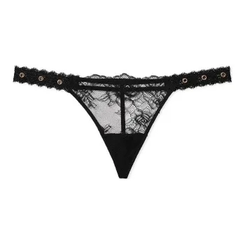 Victoria's Secret VERY SEXY Lace Adjustable V-String Panty Black Underpants Women's 1 Pack Black
