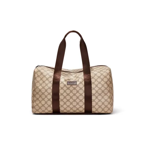 CORALDAISY Synthetic Leather Shoulder Bag, Gym Bag, Travel Bag Unisex Brown/Coffee