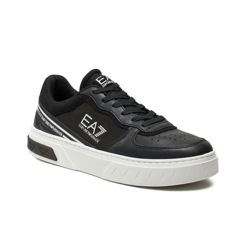 EMPORIO ARMANI Logo Patch Panelled Lace Up Sneakers-2