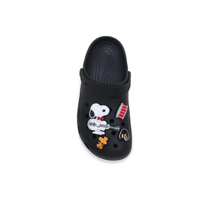 SNOOPY Snoopy Clogs Women's Black-2
