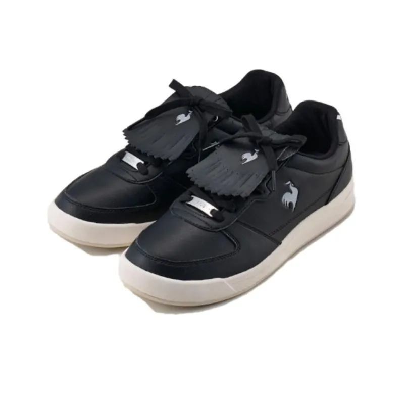 Le Coq Sportif x DESCENTE GOLF Series Cushioning Breathable Low-Top Golf Shoes Unisex Black White-2