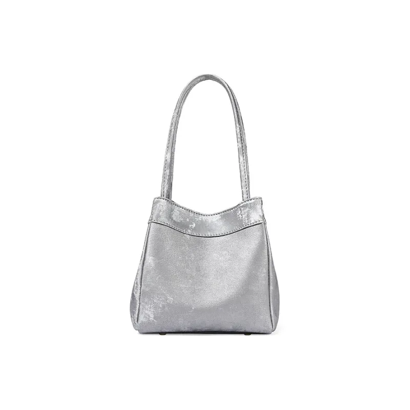 TUCANO PU Shoulder Bag, Crossbody Bag, Handbag Regular Women's Silver/Girly Pink-3