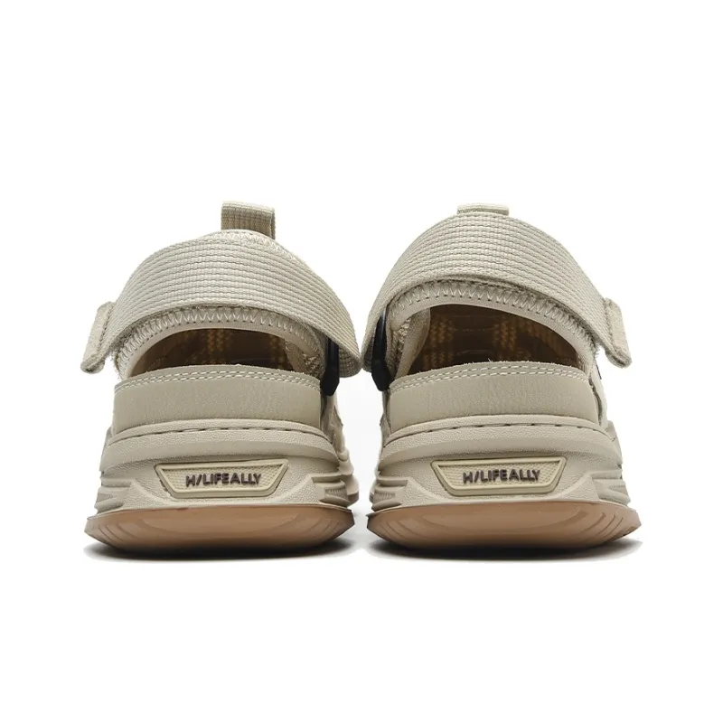 HLA Men's Shoes New Arrival Summer Fashion Casual Breathable Closed Toe Cut-Out Comfortable Beach Sandals-8
