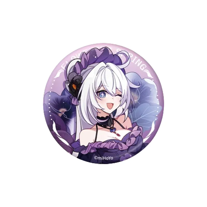 MIHOYO Honkai 3 Flower Festival Spring Glow Collection Tinplate Eliskaiana Badges-1