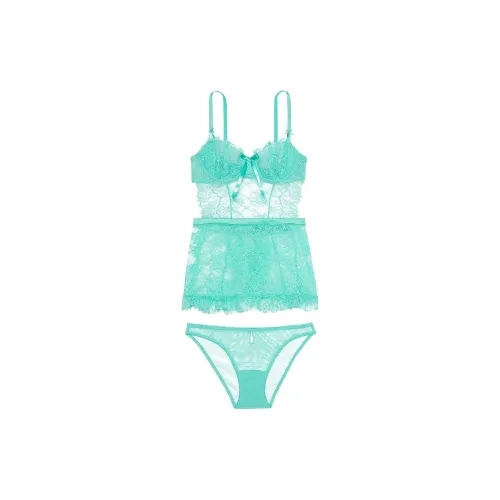 Victoria's Secret PINK VERY SEXY Dream Angels Wicked Unlin/Be Pajama Set Women's Water Bottle Blue