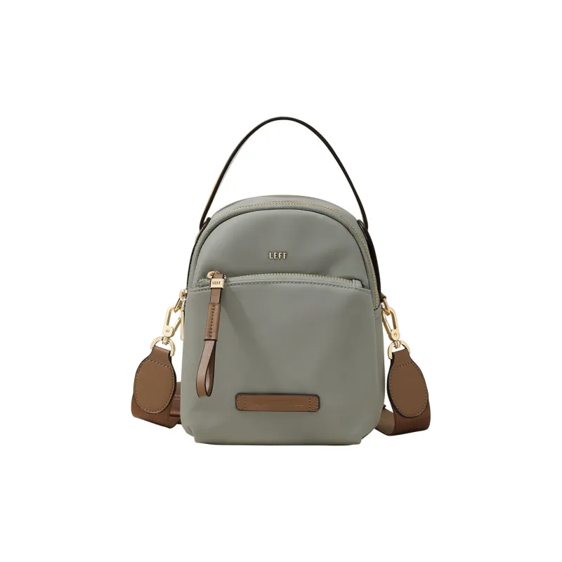 LEFF Fabric One Shoulder Handbag Women's Black Quail/Hepburn Black/Milk Tea Apricot/Haifeng Green-0