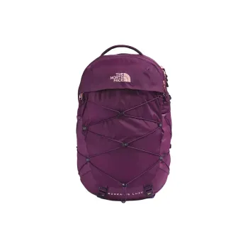 THE NORTH FACE Recycled Nylon Outdoor Hiking Bag Backpack Women's Blackcurrant Purple & Coral Metallic