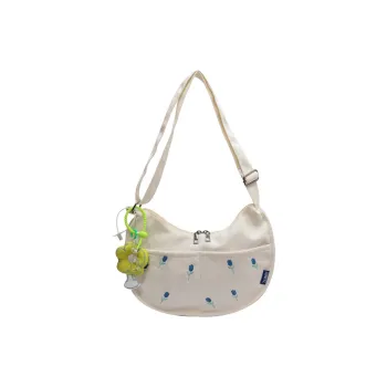 Barang Bear Canvas Bag Shoulder Bags Unisex White/Black