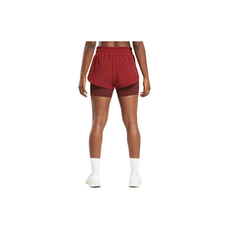 GYMSHARK Sports Shorts Women's Velour Red-1