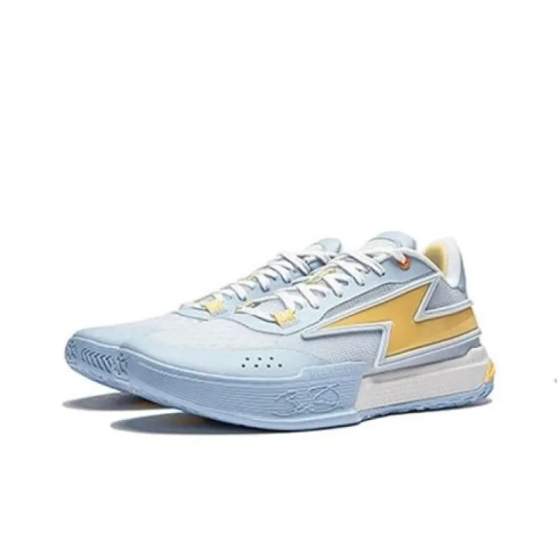 LiNing Son Of Flash Cushioned Slip Resistant Low Top Basketball Shoes Men's Clear Sky Blue-2