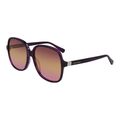 LONGCHAMP Irregular Shape Sunglasses Women's Purple