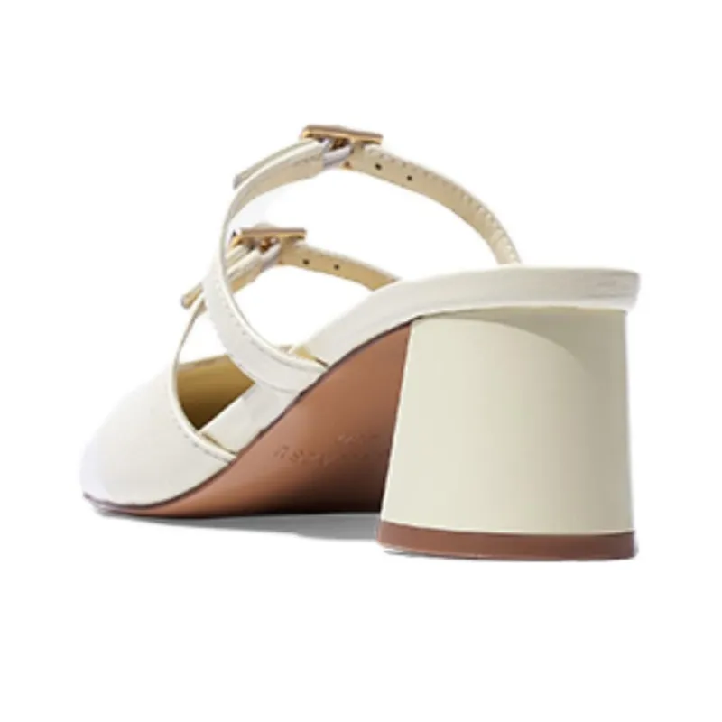 ZSAZSAZSU Rubber Sole Wrap-toe Slippers Women's Ecru-2