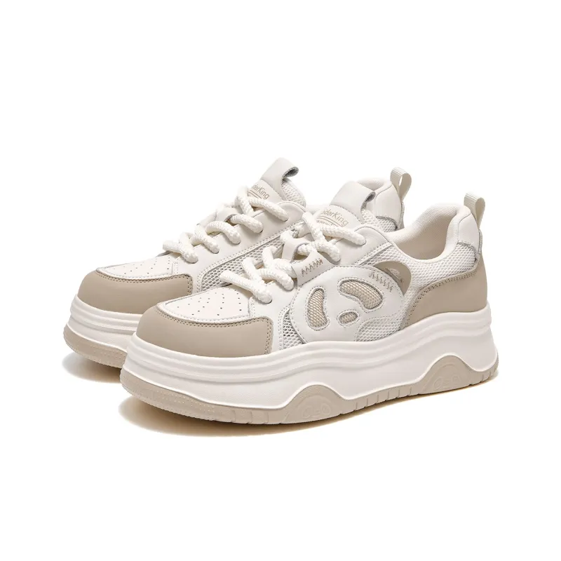 Spider King Skateboard Shoes Women's Beige Apricot-3