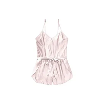 Victoria's Secret PINK ADORE ME Kami Romper Delicacy Bodysuits Women's Light Pink