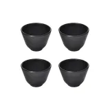 Ribbed-60ML Cast Iron Cup (4 Pack)