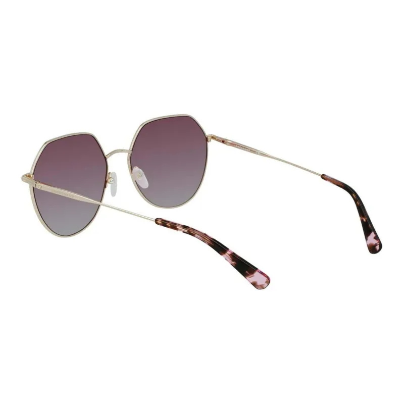 LONGCHAMP Irregular Shape Sunglasses Women's Gold-3