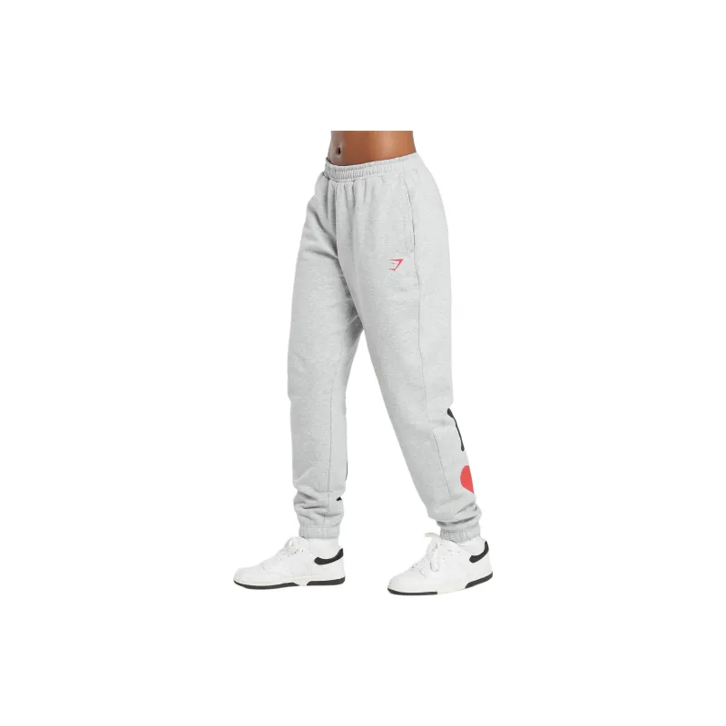GYMSHARK Knitted Sports Pants Women's Light Gray-2