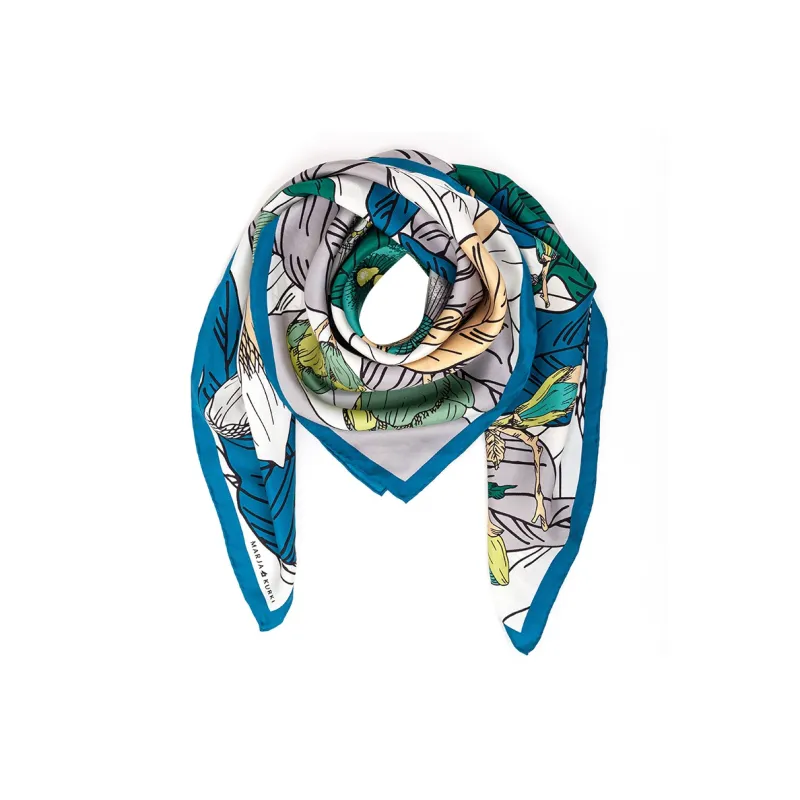 MARJAKURKI Silk Scarves Women's-3