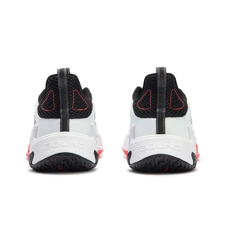361° Basketball Shoes Men Low Top 361 Degrees White/Fluorescent Bright Dark Red-3