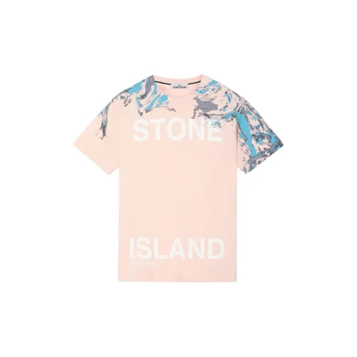 STONE ISLAND T-Shirts Men Pink