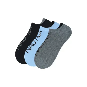 NAUTICA UNDERWEAR No-Show Socks Men's 3 Pack