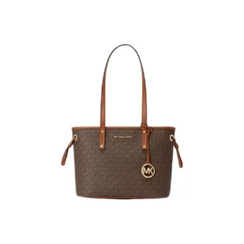 MICHAEL KORS Jet Set Travel Artificial Leather Tote Bag Shopping Bag Shoulder Bags Small Size Women's Dark Brown