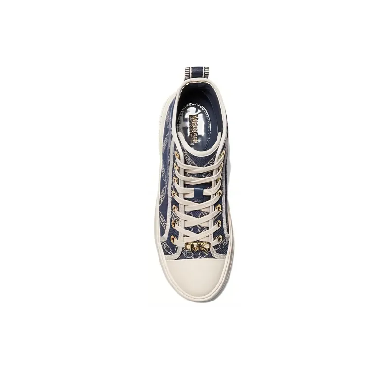 MICHAEL KORS Slip Resistant High Top Skateboard Shoes Women's Marine Blue-4