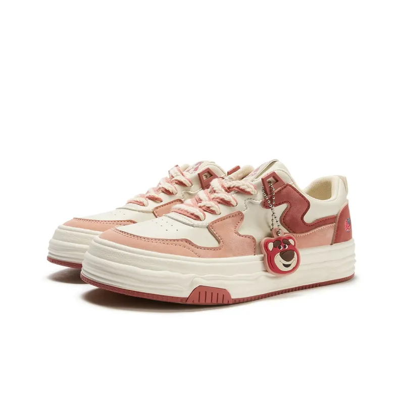 Disney x Hotwind Toy Story Series Stylish Skateboarding Shoes Women's Beige Pink-1