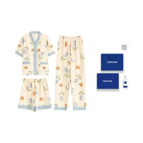 Floating Light Islands Pajama Set Women's Box Sky Blue