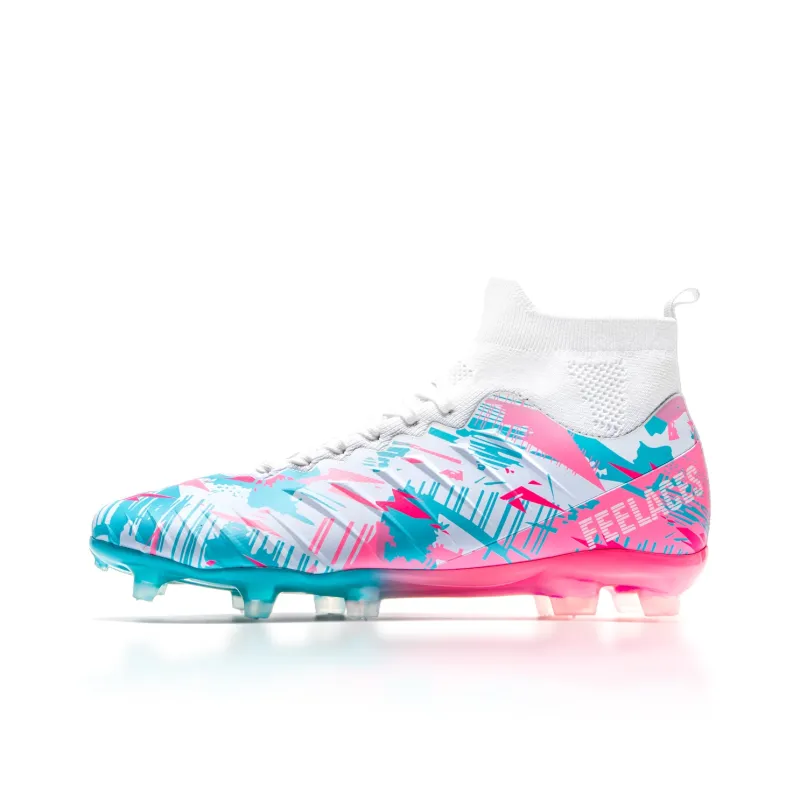 FEELACES Soccer Shoes Unisex Ice Sharp White, Pink Climb 1.0-27