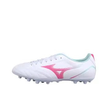 Mizuno AG Rubber Short Studs Anti Slip Wear Resistant Soccer Shoes Men's White Pink